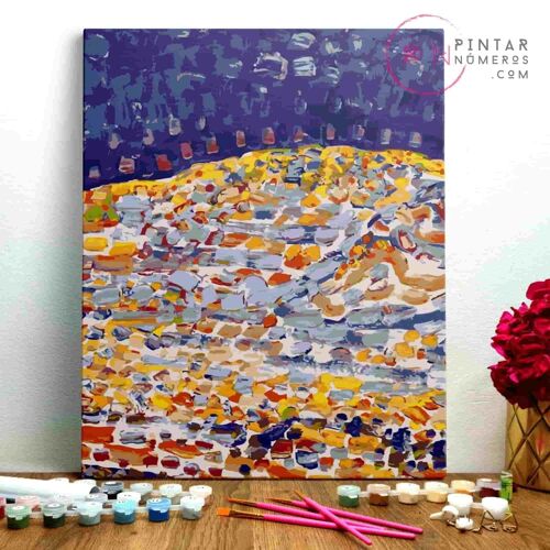 PINTURA POR NÚMEROS ® - Dune II  de Piet Mondrian - (Paint by Numbers Framed 40x50cm)