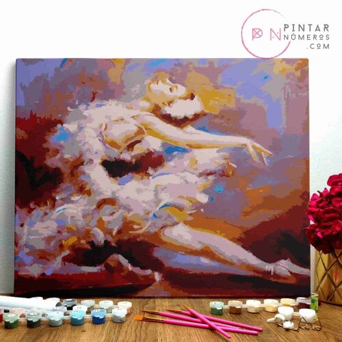 PINTURA POR NÚMEROS ® - El ballet - (Paint by Numbers Framed 40x50cm)