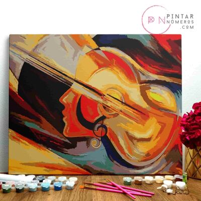 PAINTING BY NUMBERS ® - The guitarist - (Paint by Numbers Framed 40x50cm)