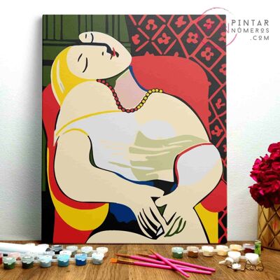 PAINTING BY NUMBERS ® - Picasos Traum - (Malen nach Zahlen gerahmt 40x50cm)