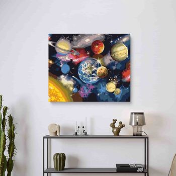 PEINTURE PAR NUMÉROS ® - Espace Cosmique - (Peinture par Numéros Encadrée 40x50cm) 2