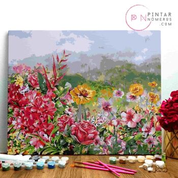 PEINTURE PAR NUMÉROS ® - Fleurs au printemps - (Peinture par Numéros Encadrée 40x50cm) 1