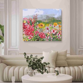 PEINTURE PAR NUMÉROS ® - Fleurs au printemps - (Peinture par Numéros Encadrée 40x50cm) 2