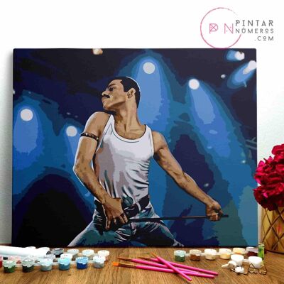 PINTURA POR NÚMEROS ® - Freddie Mercury Bohemian Rhapsody - (Paint by Numbers Framed 40x50cm)