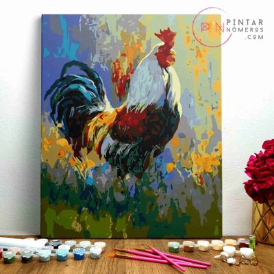 PAINTING BY NUMBERS ® - Classic Rooster - (Paint by Numbers Framed 40x50cm)