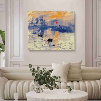 PAINTING BY NUMBERS ® - Monet's Rising Sun Print - (Peinture par numéros encadrée 40x50cm) 2