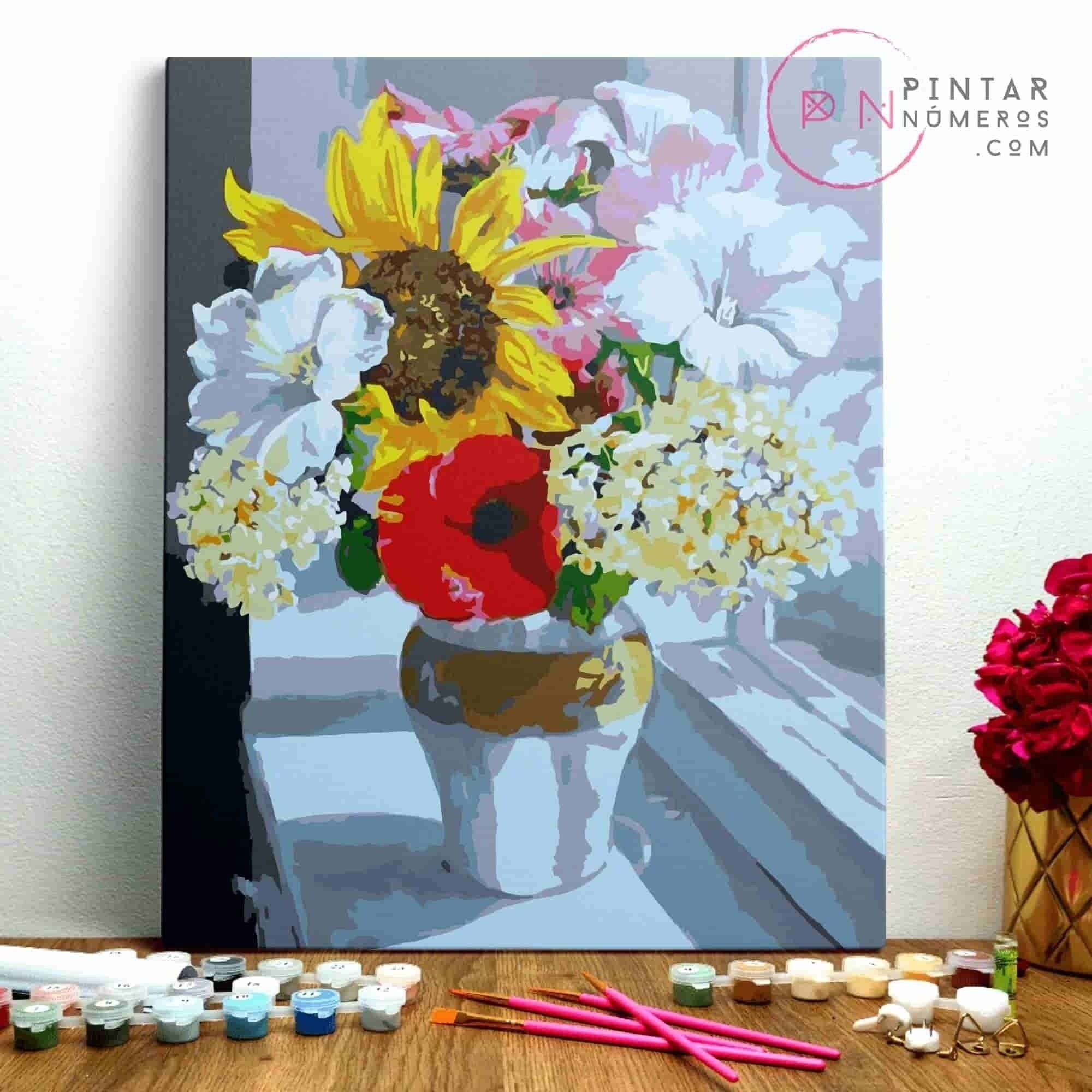 PAINTING BY NUMBERS ® - Vase of Peace - (Malen nach Zahlen gerahmt 40x50cm)