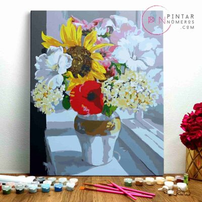 PAINTING BY NUMBERS ® - Vase of Peace - (Paint by Numbers Framed 40x50cm)