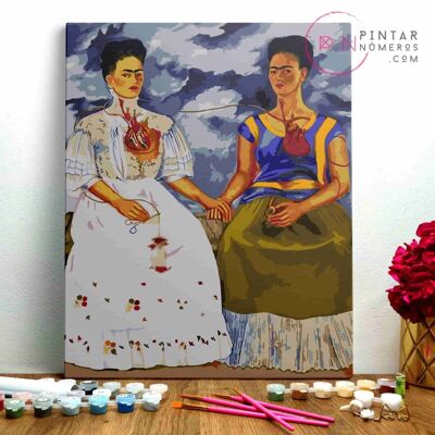 PAINTING BY NUMBERS ® - The two fridas - (Paint by Numbers Framed 40x50cm)