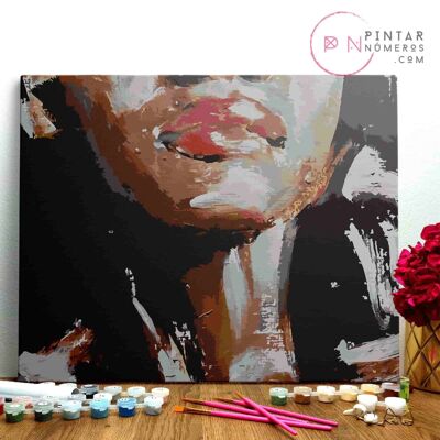 PEINTURE PAR NUMÉROS ® - Lèvres - (Peinture par Numéros Encadrée 40x50cm)