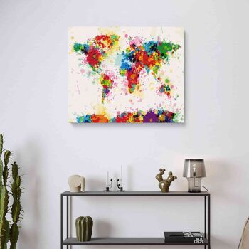 PEINTURE PAR NUMÉROS ® - Carte du Monde Colorée - (Peinture par Numéros Encadrée 40x50cm) 2