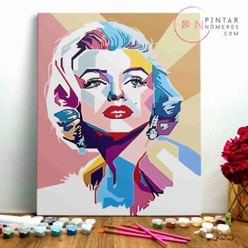 PEINTURE PAR NUMÉROS ® - Marilyn Monroe - (Peinture par Numéros Encadrée 40x50cm) 1