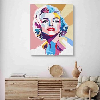 PEINTURE PAR NUMÉROS ® - Marilyn Monroe - (Peinture par Numéros Encadrée 40x50cm) 2