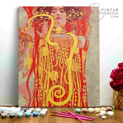PAINTING BY NUMBERS ® - Snake Woman by Gustav Klimt - (Paint by Numbers Framed 40x50cm)