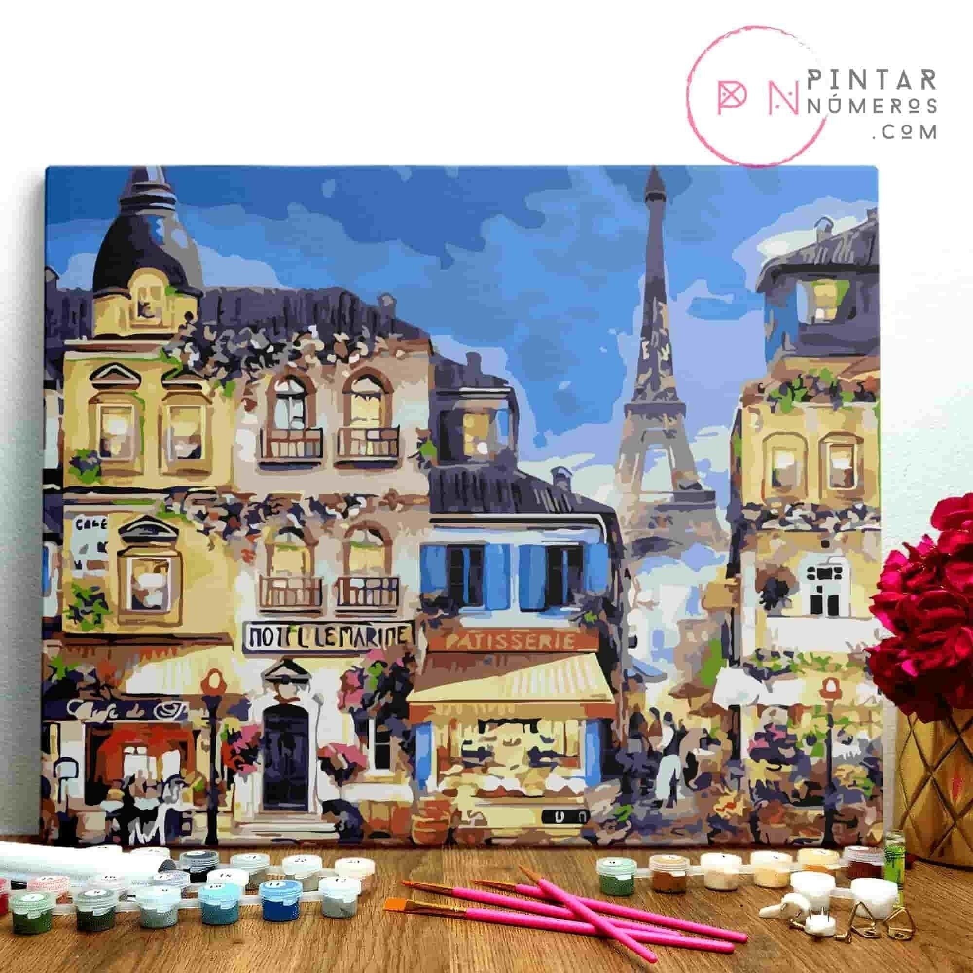 PAINTING BY NUMBERS ® - Nacht in Paris - (Malen nach Zahlen gerahmt 40x50cm)