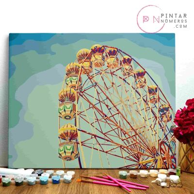 PINTURA POR NÚMEROS ® - Noria - (Paint by Numbers Framed 40x50cm)