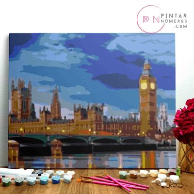 PAINTING BY NUMBERS ® - Palazzo di Westminster - (Paint by Numbers Framed 40x50cm)