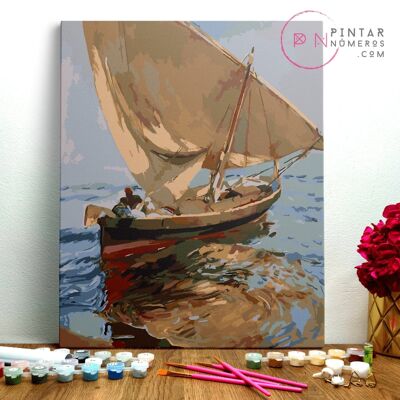 PAINTING BY NUMBERS ® - Andare in mare di Joaquín Sorolla - (Paint by Numbers Framed 40x50cm)