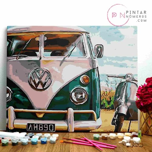 PINTURA POR NÚMEROS ® - Vintage - (Paint by Numbers Framed 40x50cm)