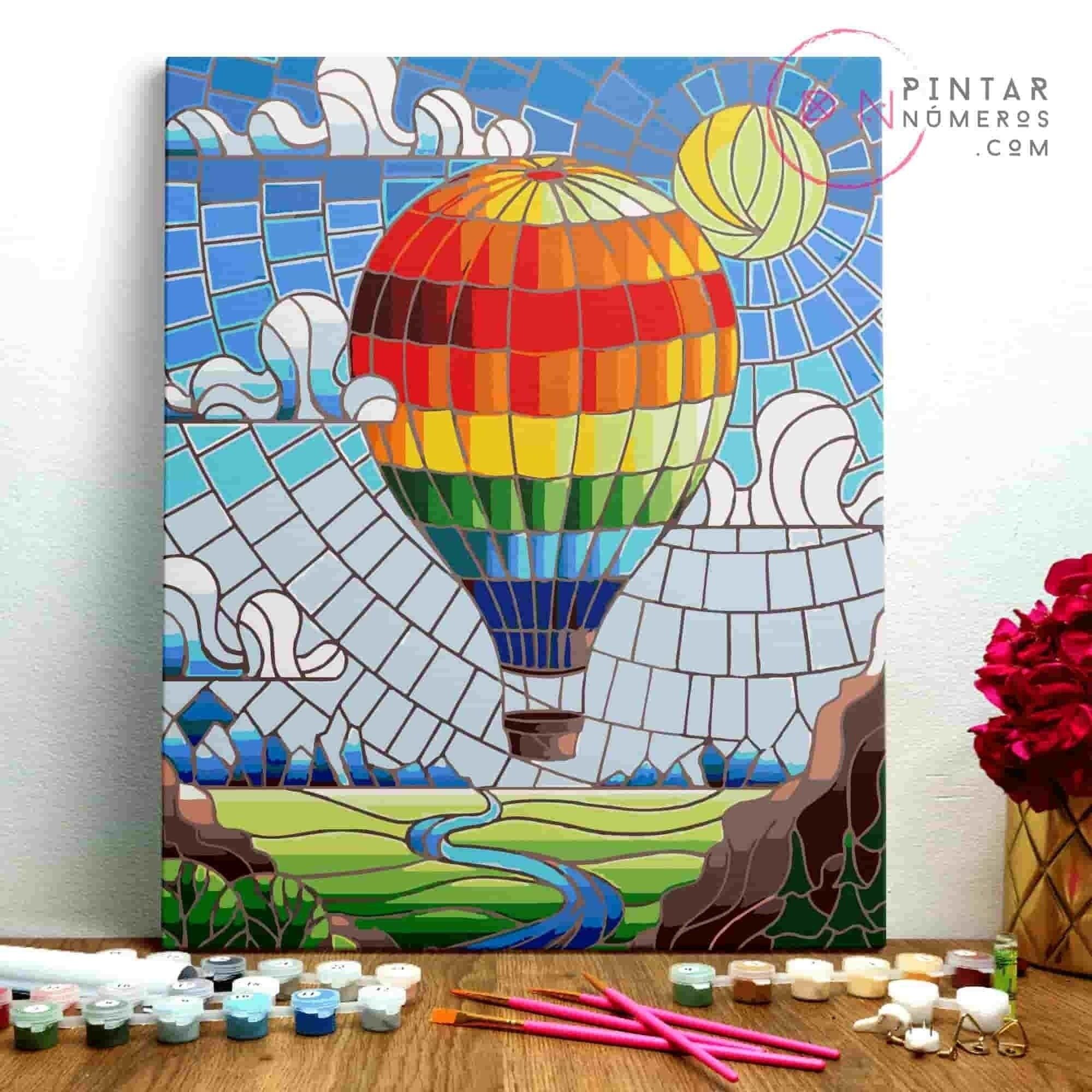 PAINTING BY NUMBERS ® - Ballonflug von Natalia Zagorii - (Malen nach Zahlen gerahmt 40x50cm)
