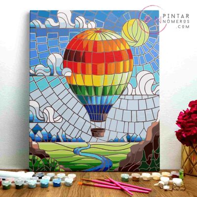 PAINTING BY NUMBERS ® - Balloon Flight by Natalia Zagorii - (Paint by Numbers Framed 40x50cm)