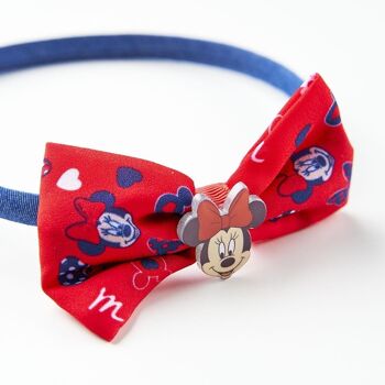 Bandeau en tissu rigide Minnie Mouse - avec nœud et badge 2