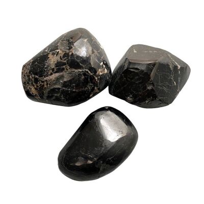 Getrommelter Kristall, einzeln, schwarzer Turmalin