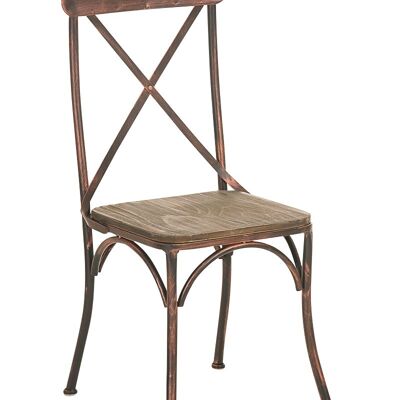 Chaise bistrot Bromley, bois bronze 53x44x92 bronze Bois métal