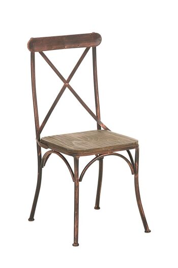 Chaise bistrot Bromley, bois bronze 53x44x92 bronze Bois métal 1
