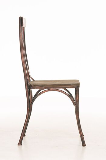 Chaise bistrot Bromley, bois bronze 53x44x92 bronze Bois métal 3