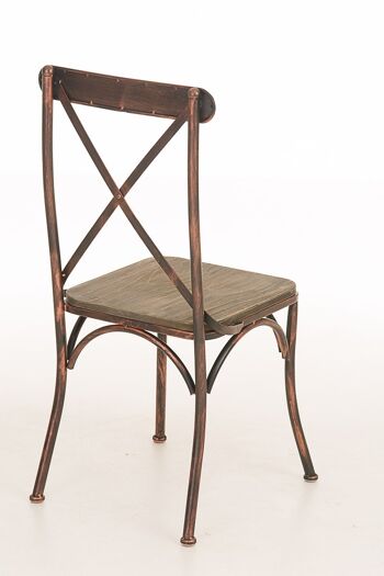 Chaise bistrot Bromley, bois bronze 53x44x92 bronze Bois métal 4