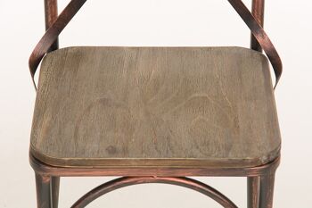Chaise bistrot Bromley, bois bronze 53x44x92 bronze Bois métal 6
