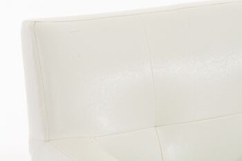 Tabouret de bar Maori cadre noir blanc 55x60x110 cuir artificiel blanc Bois 5
