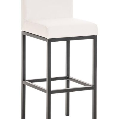 Bar stool Goa B77 white 44.5x40x96.5 white leatherette Wood