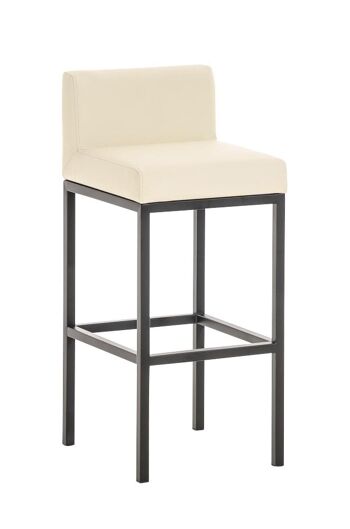 Tabouret de bar Goa B77 crème 44,5x40x96,5 similicuir crème Bois 1