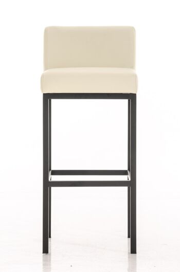 Tabouret de bar Goa B77 crème 44,5x40x96,5 similicuir crème Bois 2