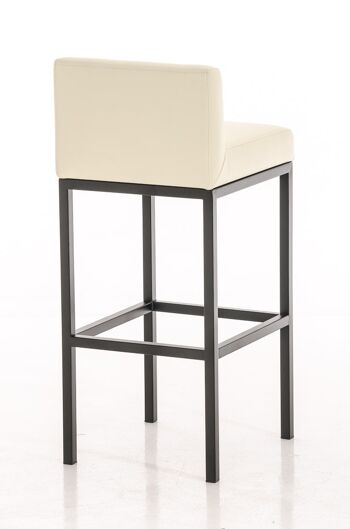 Tabouret de bar Goa B77 crème 44,5x40x96,5 similicuir crème Bois 3