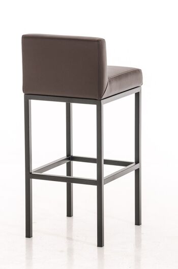 Tabouret de bar Goa B77 marron 44,5x40x96,5 simili cuir marron Bois 3