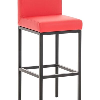 Barhocker Goa B77 rot 44,5x40x96,5 rot Kunstleder Holz