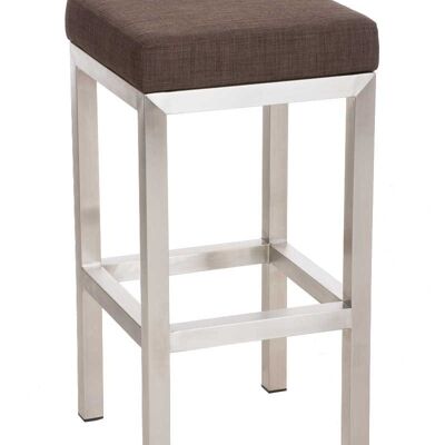 Bar stool Taylor E80 FABRIC brown 43x43x80 brown Material stainless steel