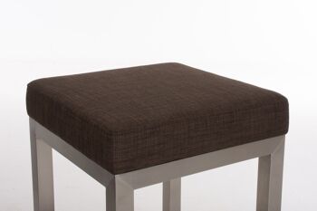 Tabouret de bar Taylor E80 FABRIC marron 43x43x80 marron Matière acier inoxydable 2