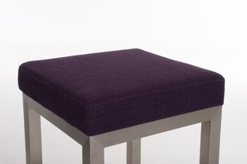 Tabouret de bar Taylor E80 FABRIC violet 43x43x80 violet Matière acier inoxydable 2