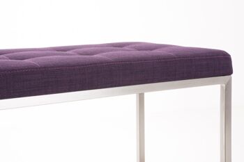 Banc Barci FABRIC violet 40x100x48 violet Matière acier inoxydable 5