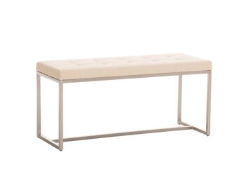 Banc Barci FABRIC crème 40x100x48 crème Matériau acier inoxydable 1