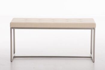 Banc Barci FABRIC crème 40x100x48 crème Matériau acier inoxydable 2