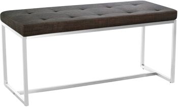 Banc Barci FABRIC marron 40x100x48 marron Matériau acier inoxydable 1