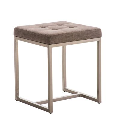 Hocker Barci STOFF Grau 40x40x48 Grau Material Edelstahl