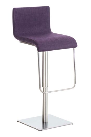 Tabouret de bar Limon E FABRIC violet 46x41x80 violet Matière acier inoxydable 7