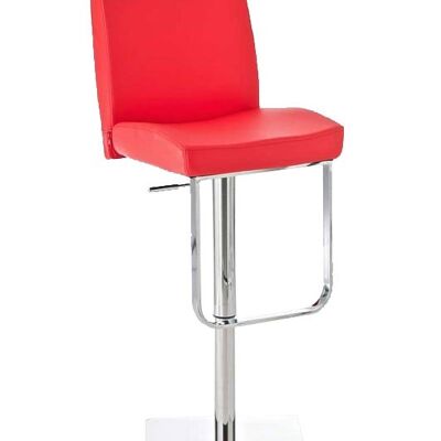Bar stool Halifax red 46x42x115 red leatherette Chromed metal
