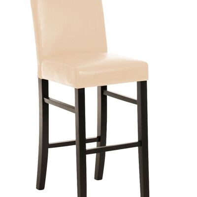 Bar stool Alvin black cream 50x44x108 cream artificial leather Wood